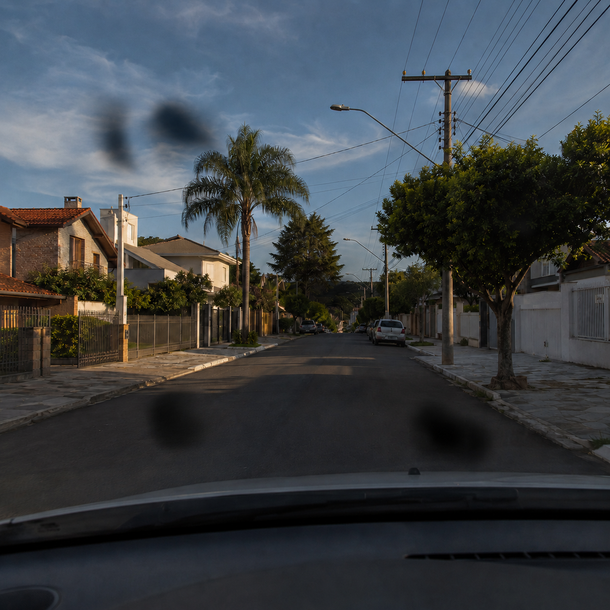 Simulação da visão com manchas ou sombras