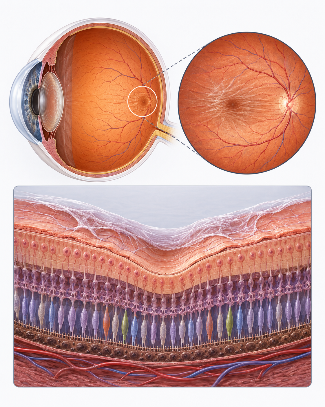 Ilustração sobre membrana epirretiniana